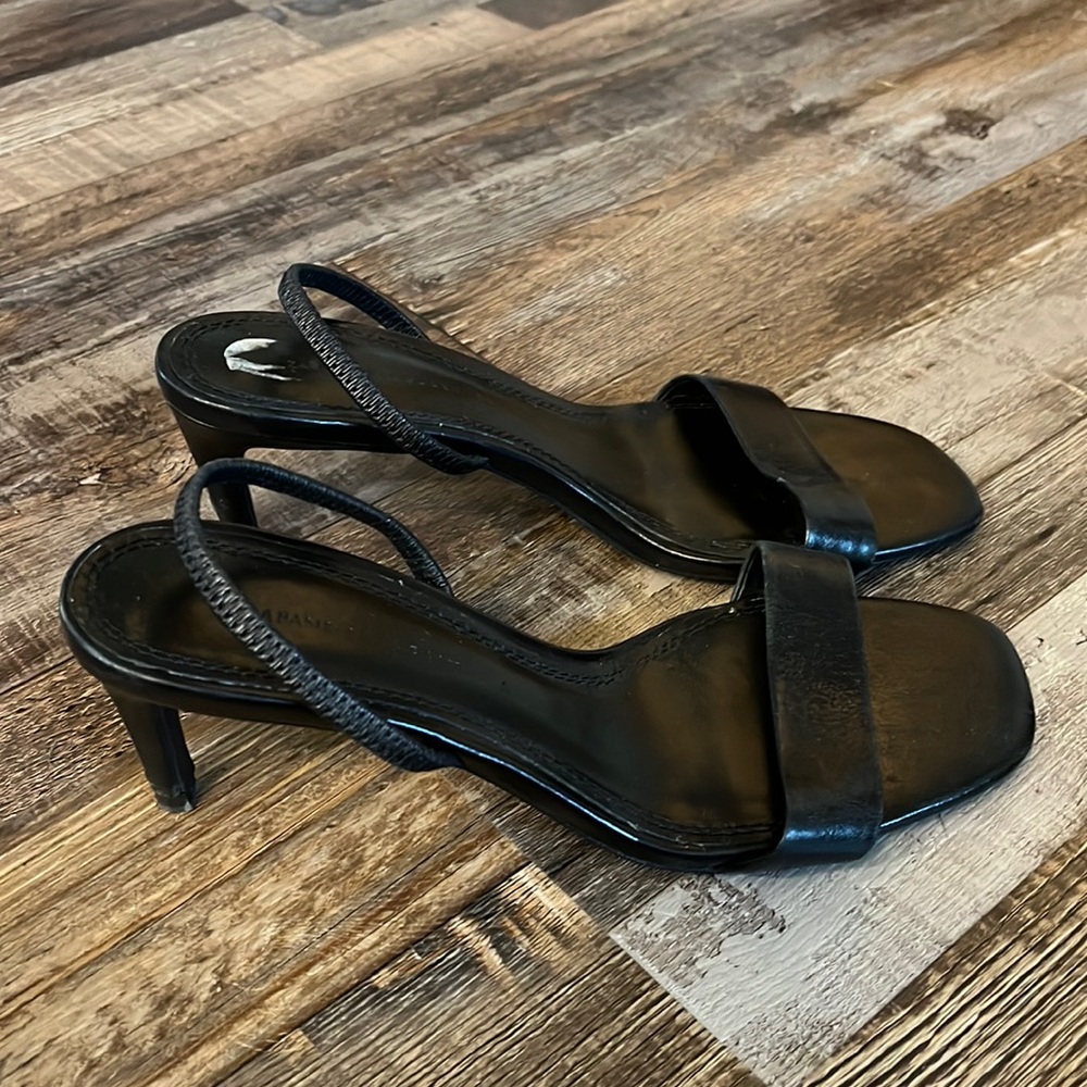Zara Black Strappy Heels